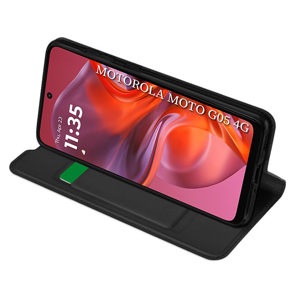 Pouzdro pro Motorola Moto E15 / G05, Techsuit, Magskin Book, Černé
