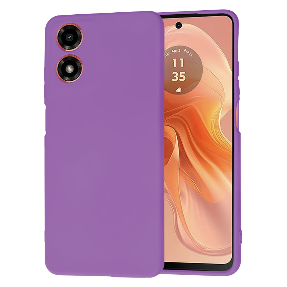 Pouzdro pro Motorola Moto G04s / E14 / G04, Techsuit, SoftFlex, Fialové