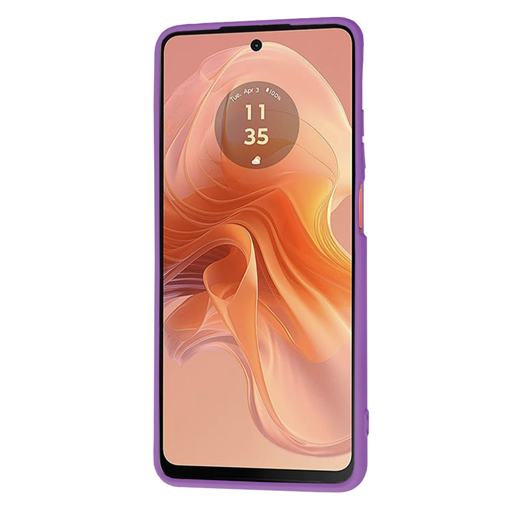 Pouzdro pro Motorola Moto G04s / E14 / G04, Techsuit, SoftFlex, Fialové