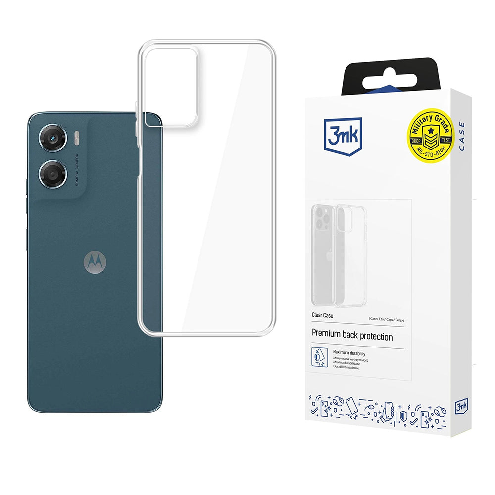Pouzdro pro Motorola Moto G06, 3MK, Clear, Transparent