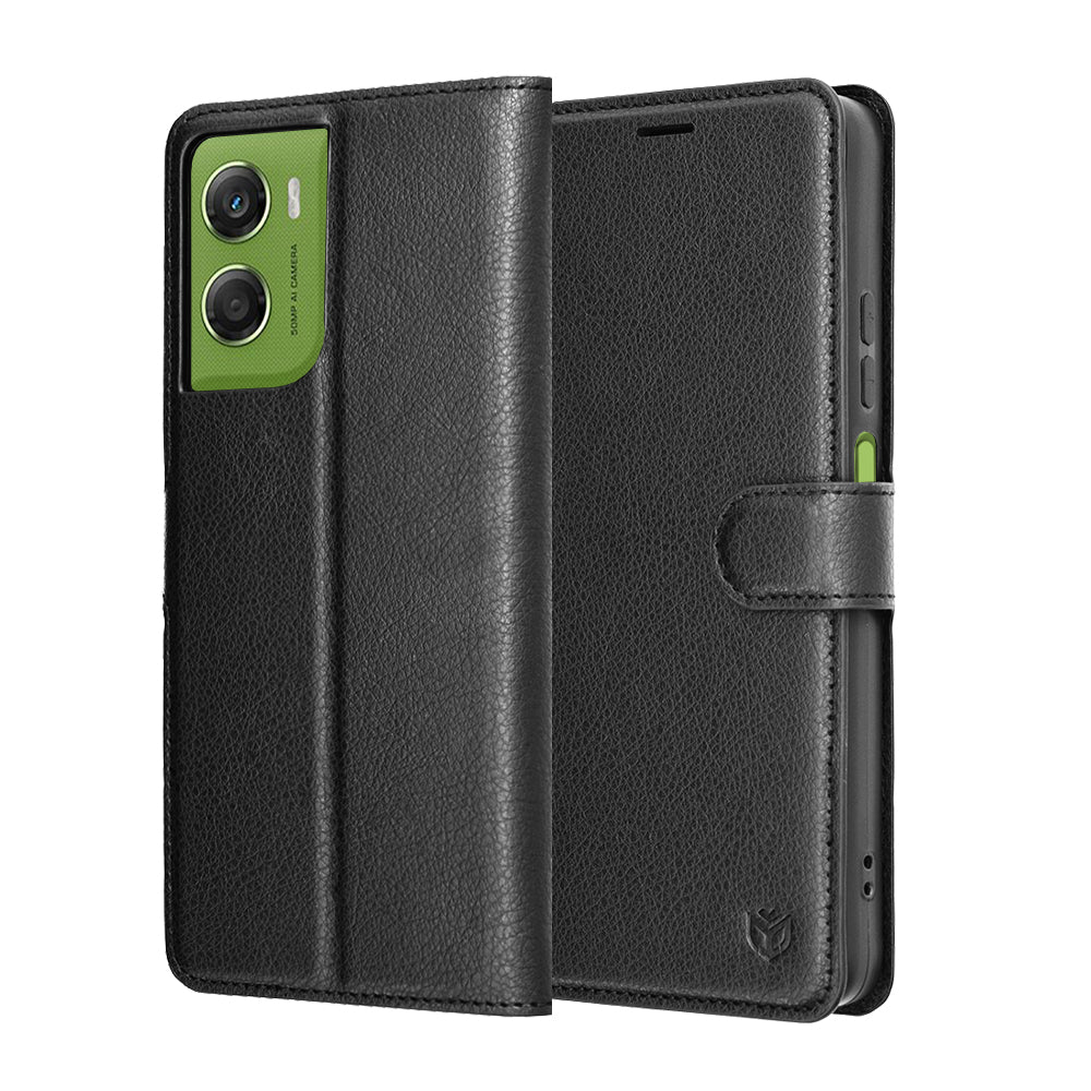 Pouzdro pro Motorola Moto G06, Techsuit, Leather Folio, Černá