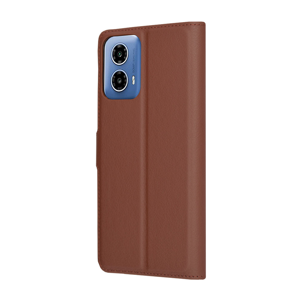 Pouzdro pro Motorola Moto G45 / G34, Techsuit, Leather Folio, hnědá