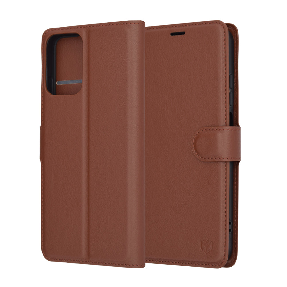 Pouzdro pro Motorola Moto G45 / G34, Techsuit, Leather Folio, hnědá