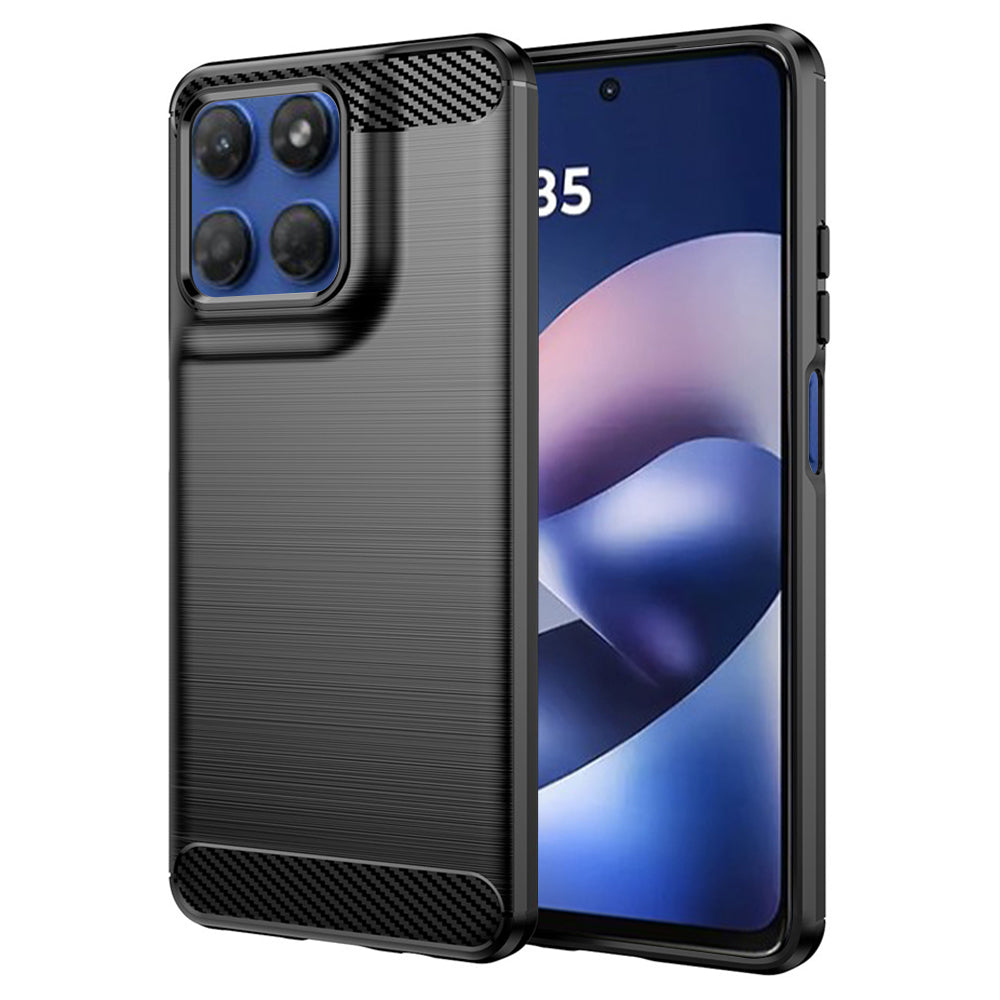 Pouzdro pro Motorola Moto G47 / G37 Power / G37 / G67 Power / G57 Power, Techsuit, Carbon, Černé