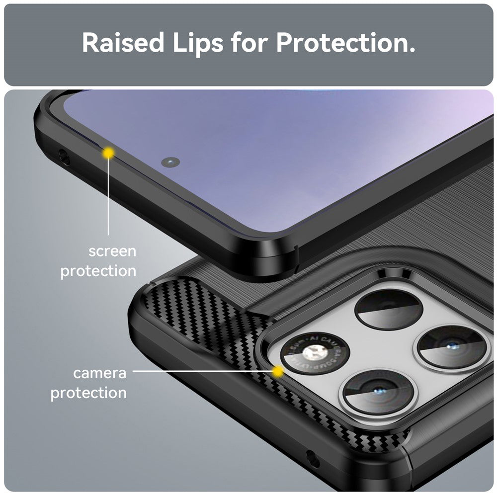 Pouzdro pro Motorola Moto G47 / G37 Power / G37 / G67 Power / G57 Power, Techsuit, Carbon, Černé
