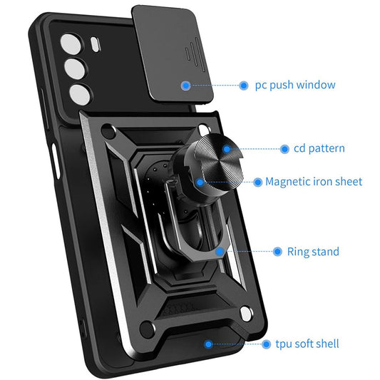 Pouzdro pro Motorola Moto G62 5G, Techsuit, CamShield, Černá