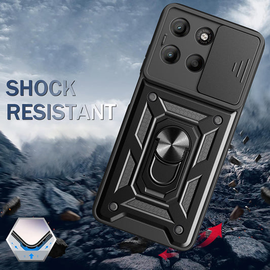 Pouzdro pro Motorola Moto G77 / G67, Techsuit, CamShield, Modrá