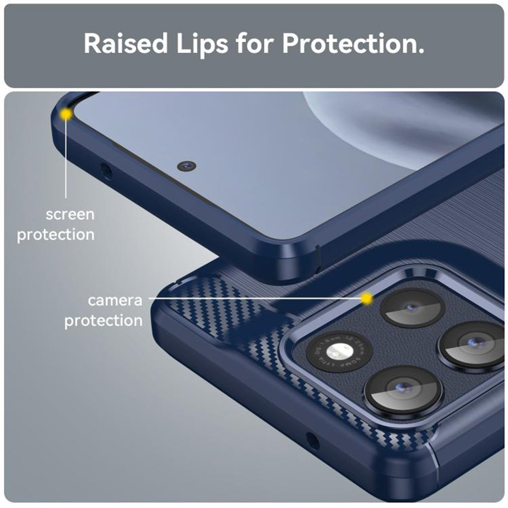 Pouzdro pro Motorola Moto G86, Techsuit, Carbon, Modré