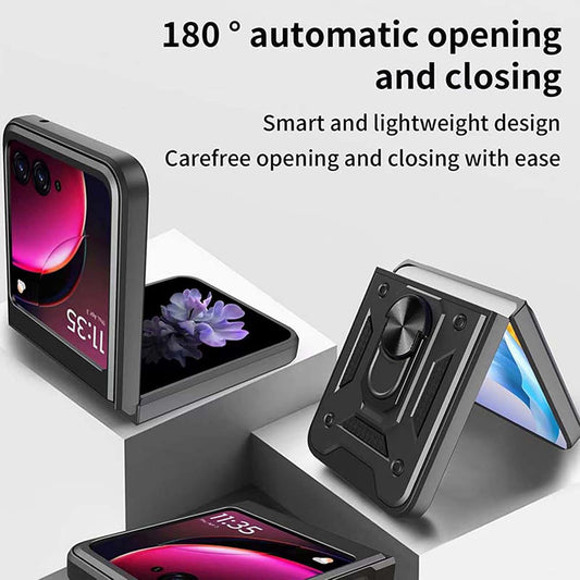 Pouzdro pro Motorola Razr 50 Ultra, Techsuit, CamShield, Modrá