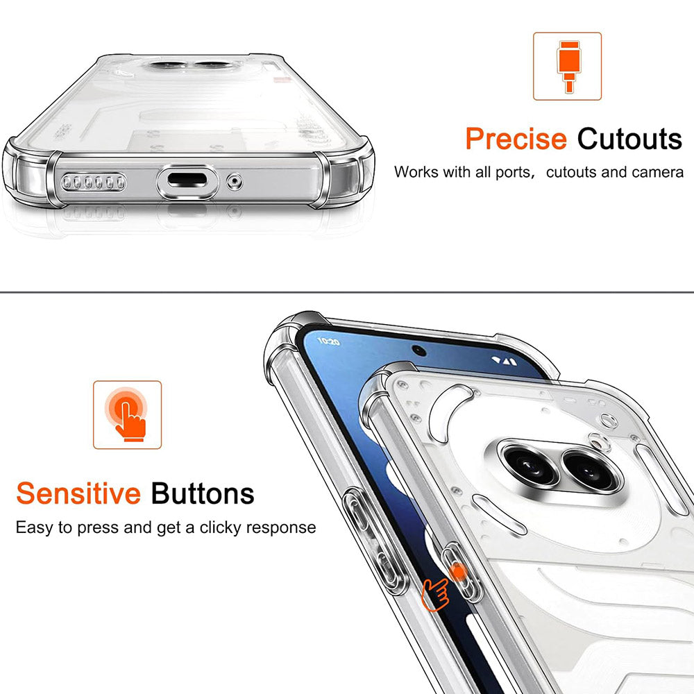 Pouzdro pro Nothing Phone (4a) Pro, Techsuit, Shockproof Clear, Transparentní