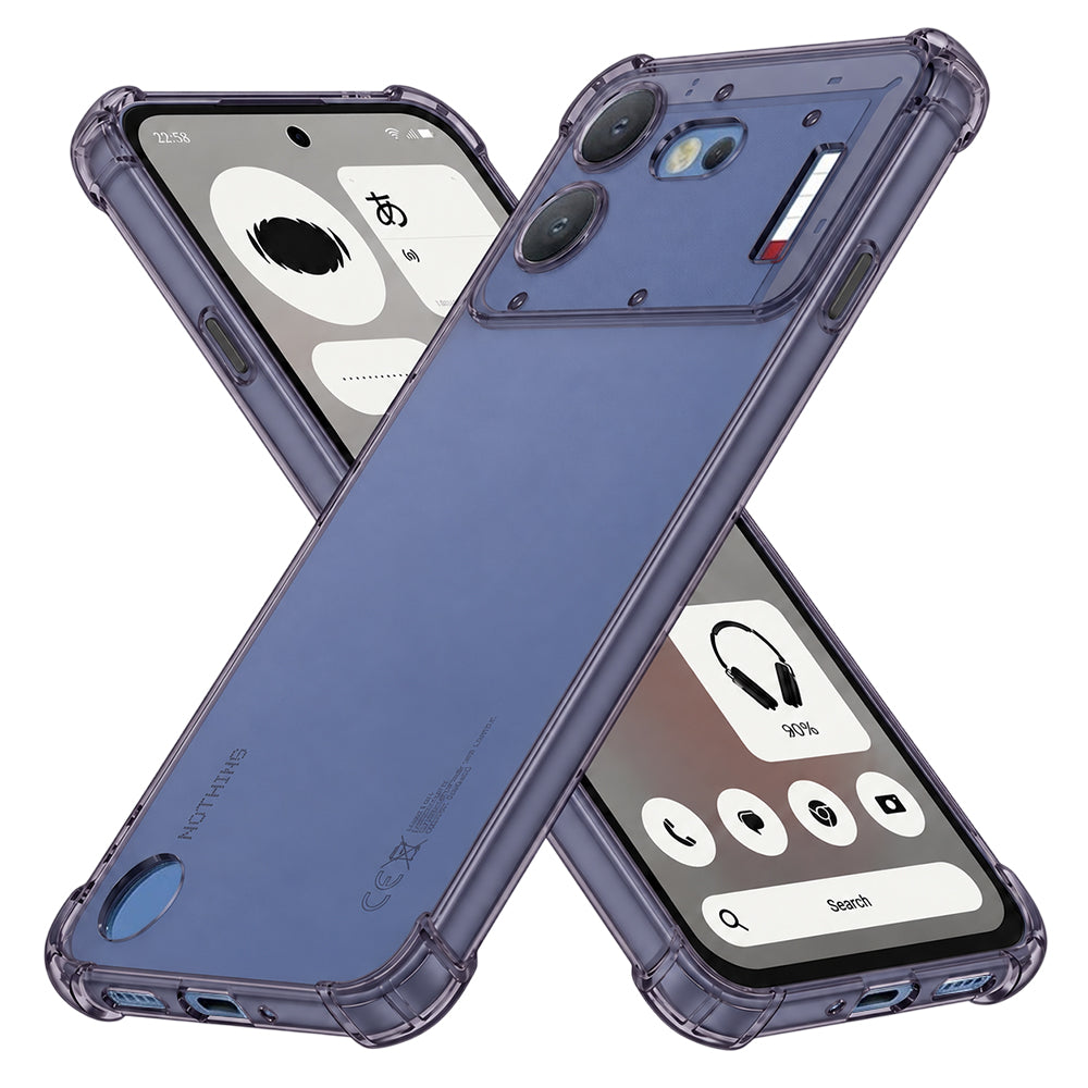 Pouzdro pro Nothing Phone (4b), Techsuit, Odolné proti nárazům, Průhledné, Kouřové