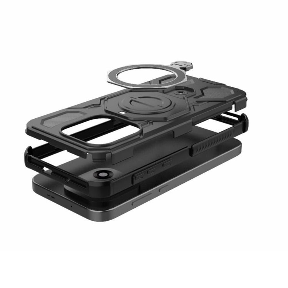 Pouzdro pro OnePlus 15, Techsuit, Carbon Shield Pro, Černá.