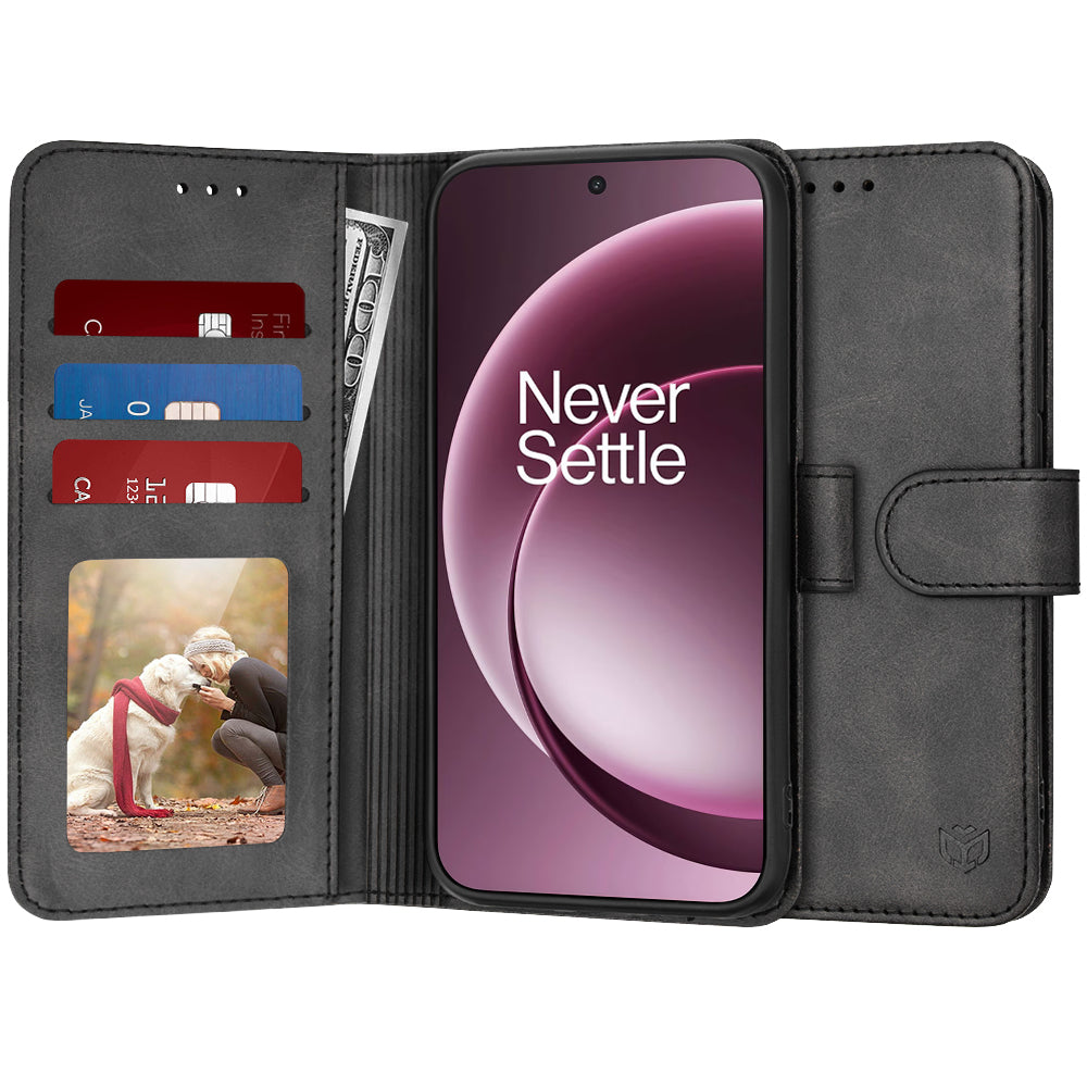 Case for OnePlus 15, Techsuit, Diary Book, Black