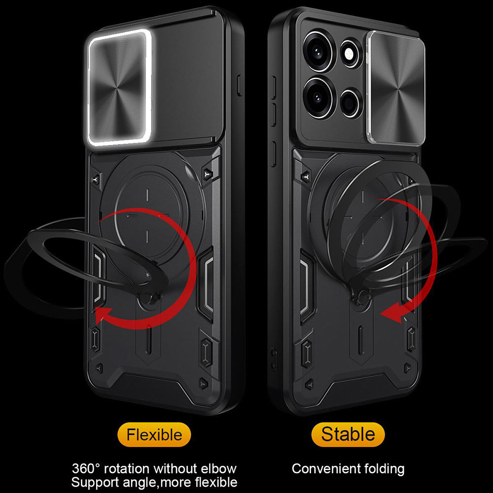 Pouzdro pro Oppo A6 Pro 5G / A6 Pro 4G, Techsuit, CamGuard Pro, Růžovo-zlaté