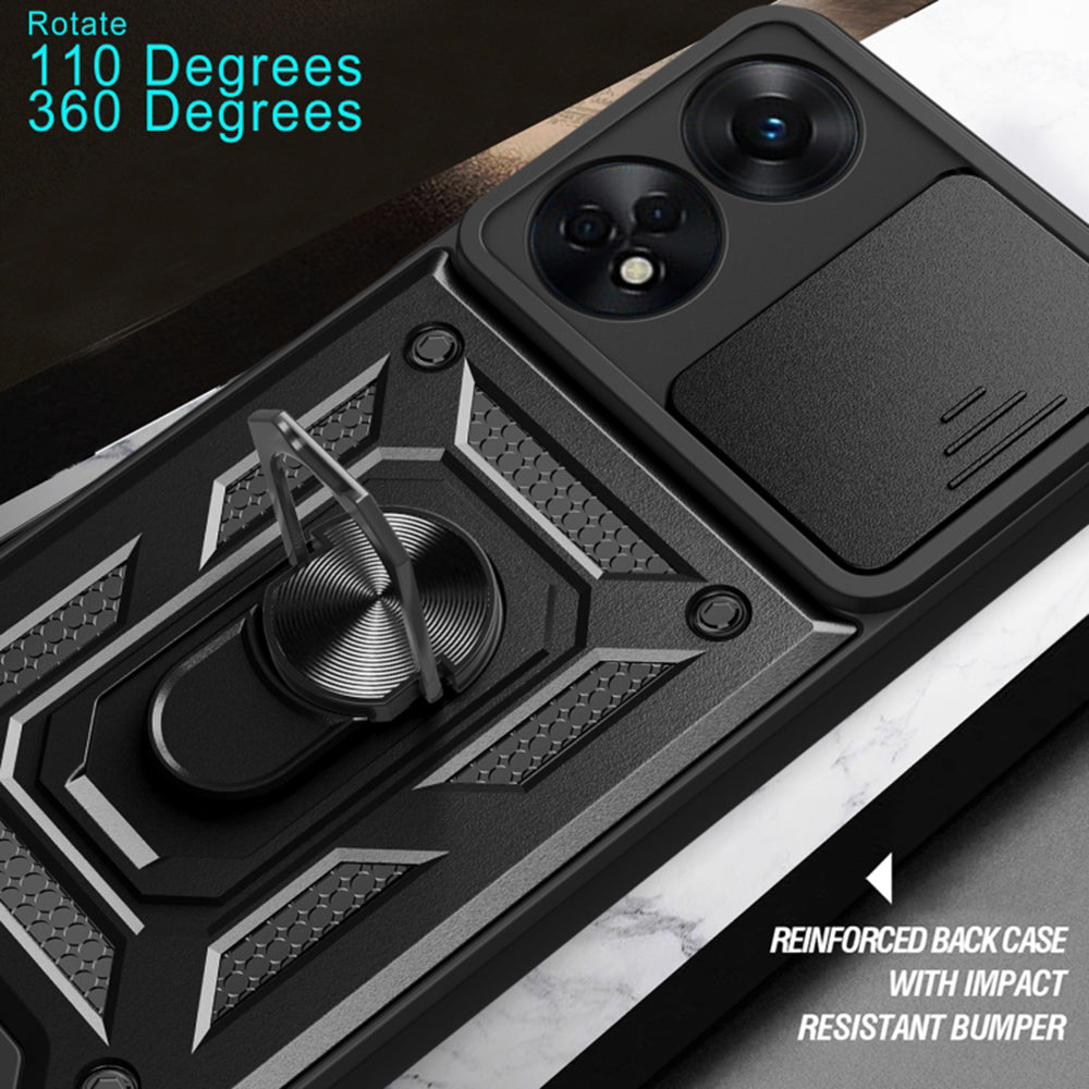 Pouzdro pro Oppo A78 4G, Techsuit, CamShield, Zelené