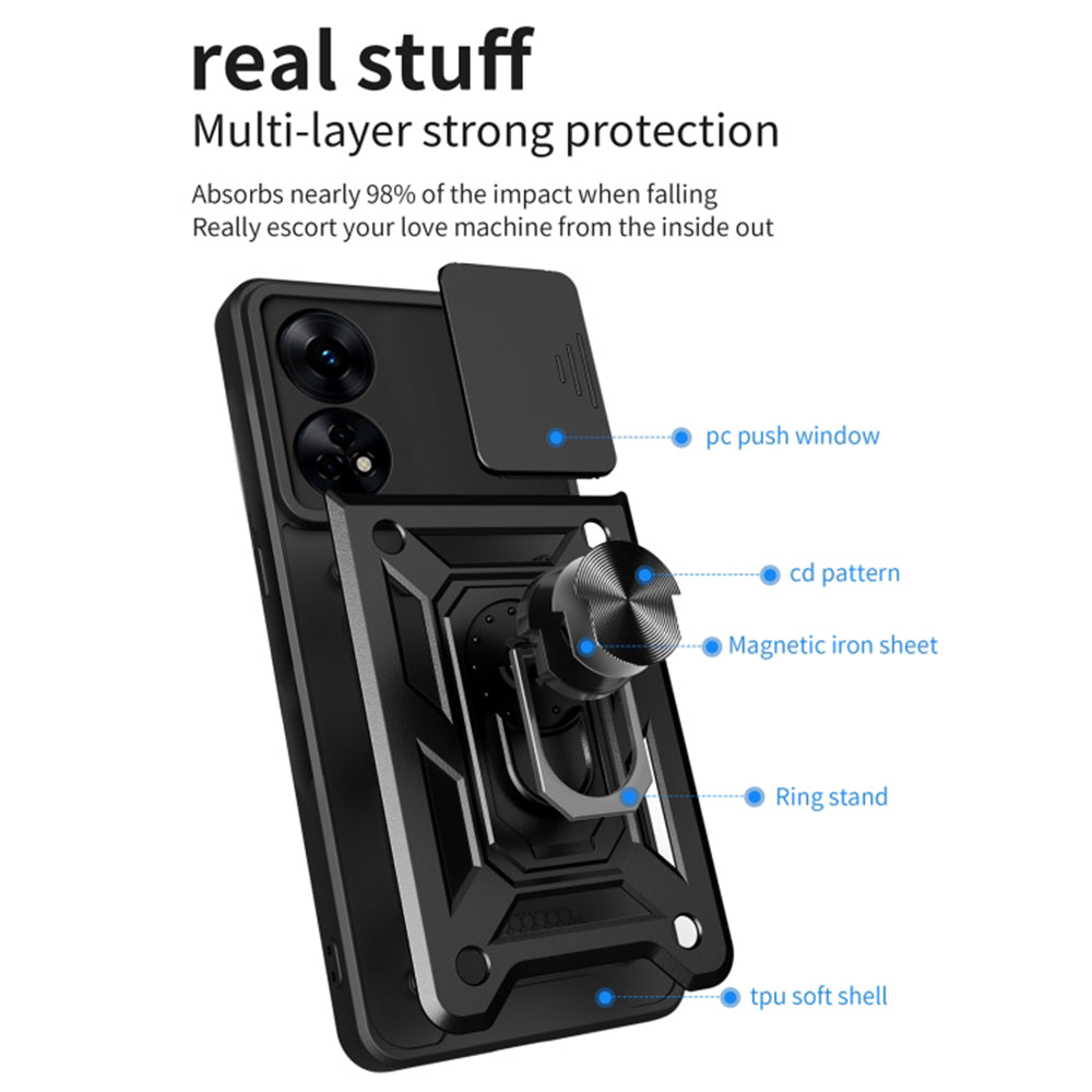 Pouzdro pro Oppo A78 4G, Techsuit, CamShield, Zelené