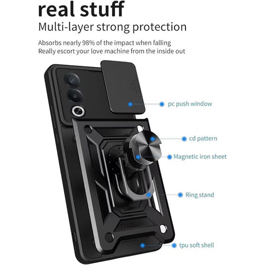 Pouzdro pro Oppo A80, Techsuit, CamShield, Černé