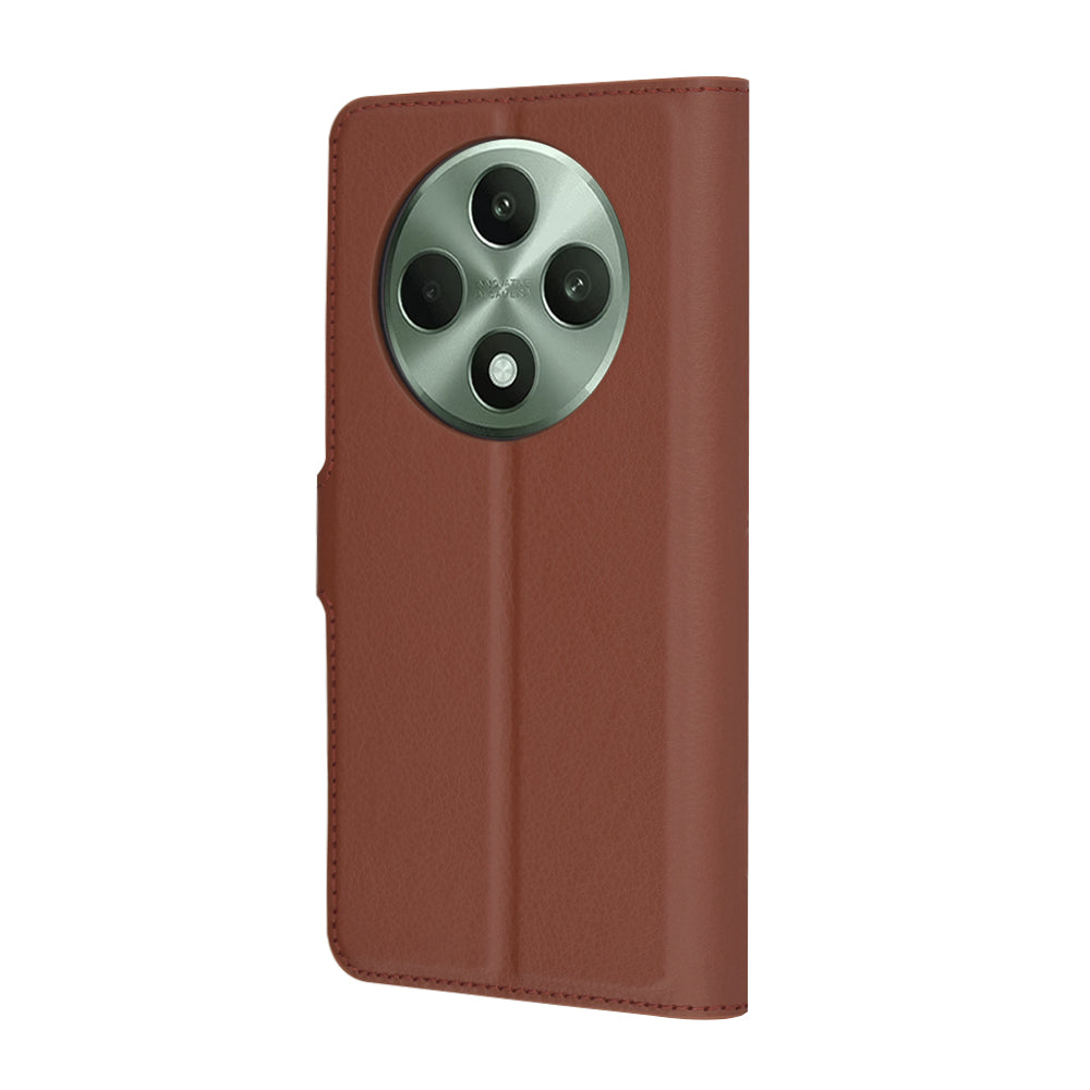 Pouzdro pro Oppo Reno12 FS 5G / Reno12 FS 4G / Reno12 F 4G / Reno12 F, Techsuit, Leather Folio, hnědá
