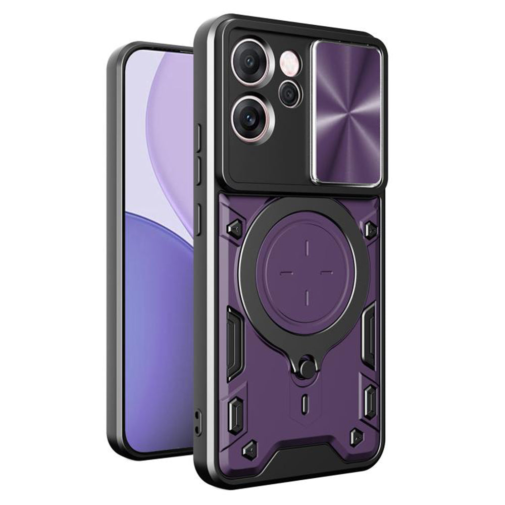 Pouzdro pro Oppo Reno14 FS 5G / Reno14 F, Techsuit, CamGuard Pro, fialové