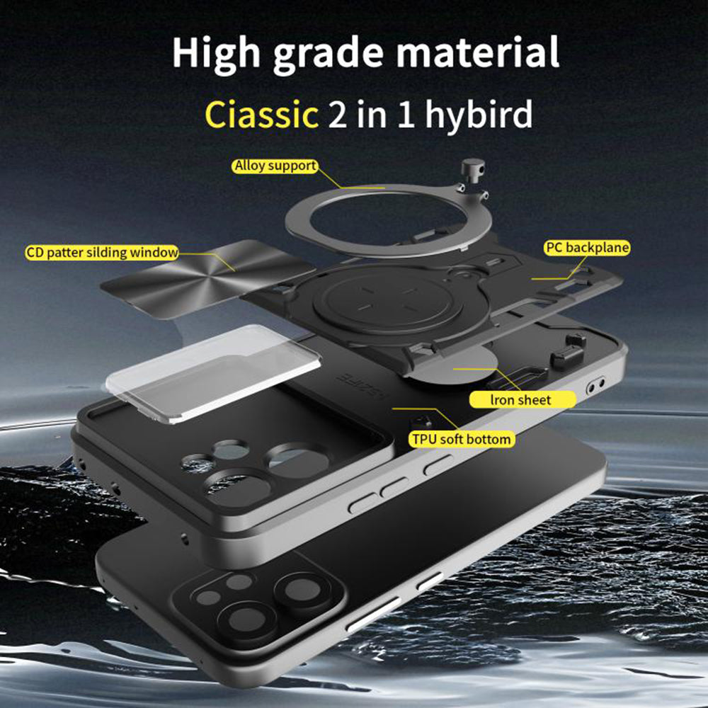 Case for Oppo Reno14 FS 5G / Reno14 F, Techsuit, CamGuard Pro, Black