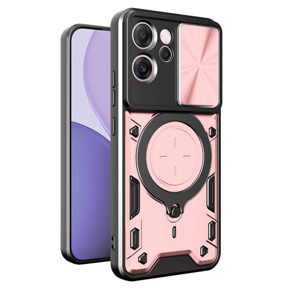 Pouzdro pro Oppo Reno14 FS 5G / Reno14 F, Techsuit, CamGuard Pro, Růžové
