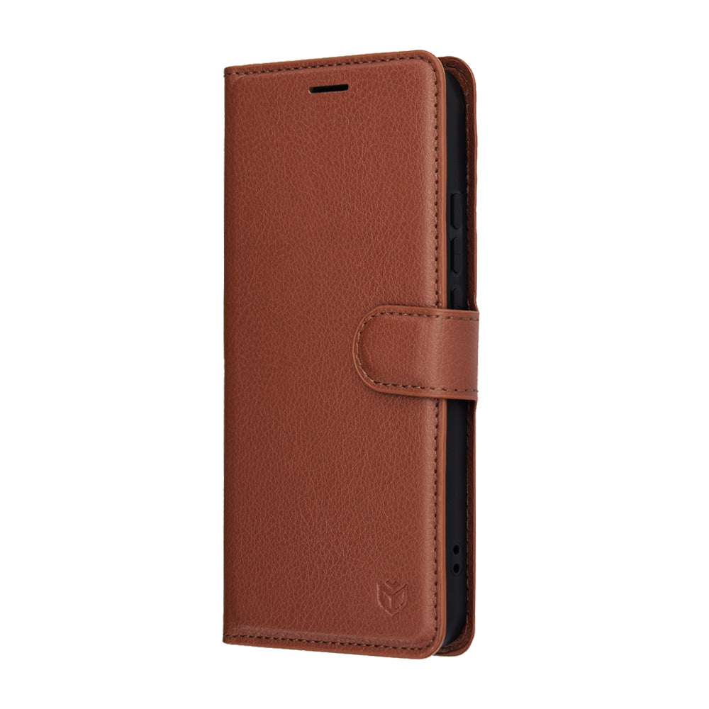 Pouzdro pro Oppo Reno14, Techsuit, Leather Folio, hnědá