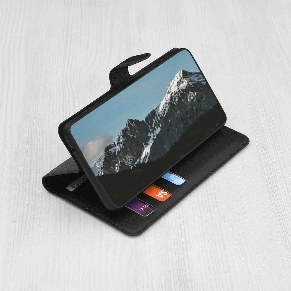 Pouzdro pro Oppo Reno14, Techsuit, Leather Folio, Černá