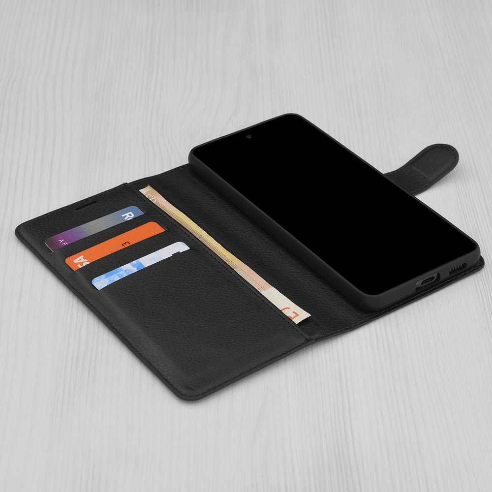 Pouzdro pro Oppo Reno14, Techsuit, Leather Folio, Černá
