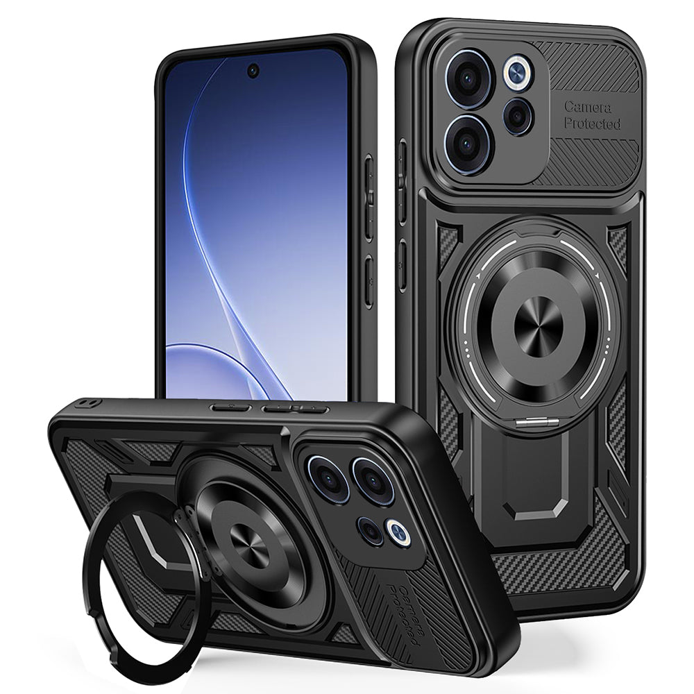 Pouzdro pro Oppo Reno15 FS / Reno15 F, Techsuit, RuggedCam, Černá