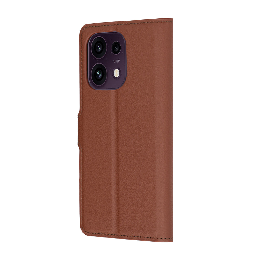 Pouzdro pro Oppo Reno16 F / Reno16 FS, Techsuit, kožené folio, hnědé