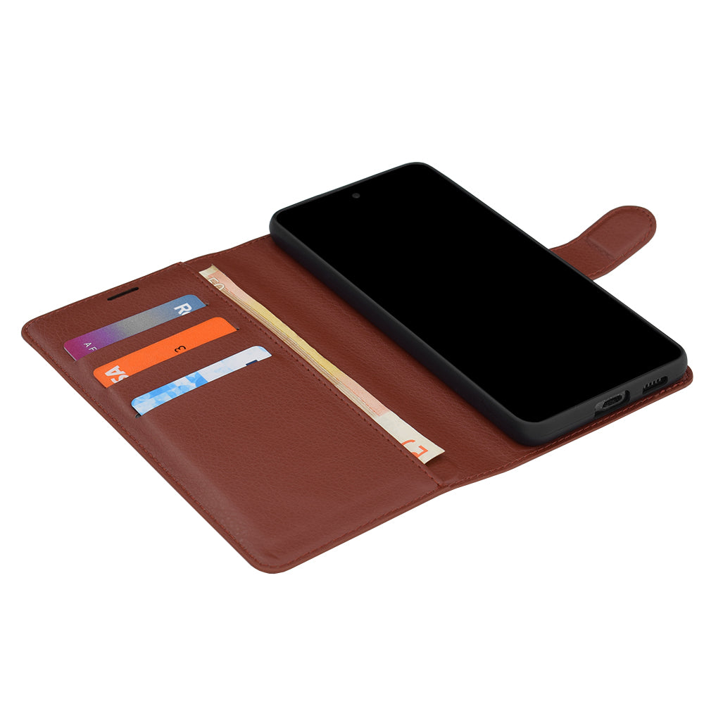 Pouzdro pro Oppo Reno16 F / Reno16 FS, Techsuit, kožené folio, hnědé