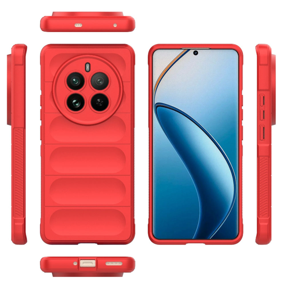 Pouzdro pro Realme 12 Pro / 12 Pro+, Techsuit, Magic Shield, červené