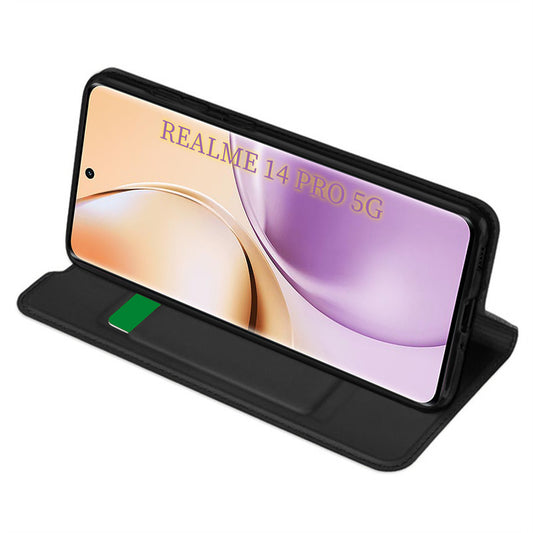 Pouzdro pro Realme 14 Pro, Techsuit, Magskin Book, Černé
