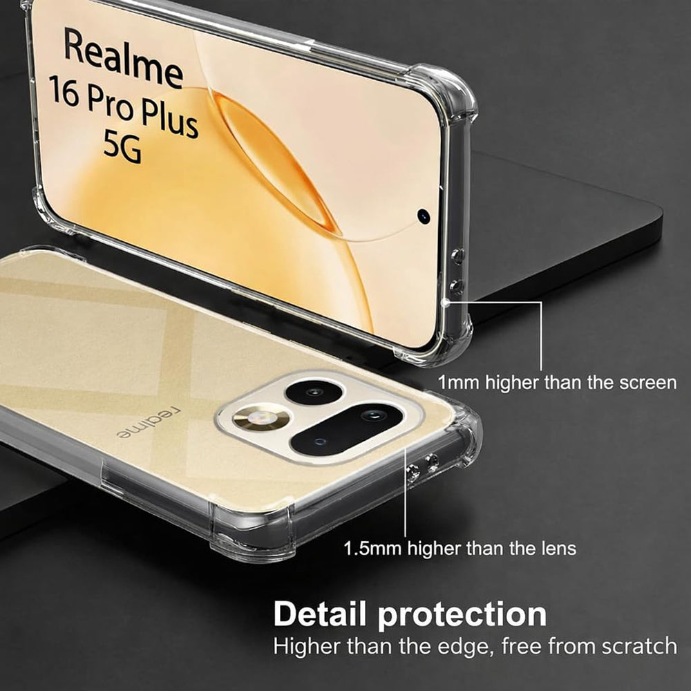 Pouzdro pro Realme 16 Pro+, Techsuit, Shockproof Clear, Transparent