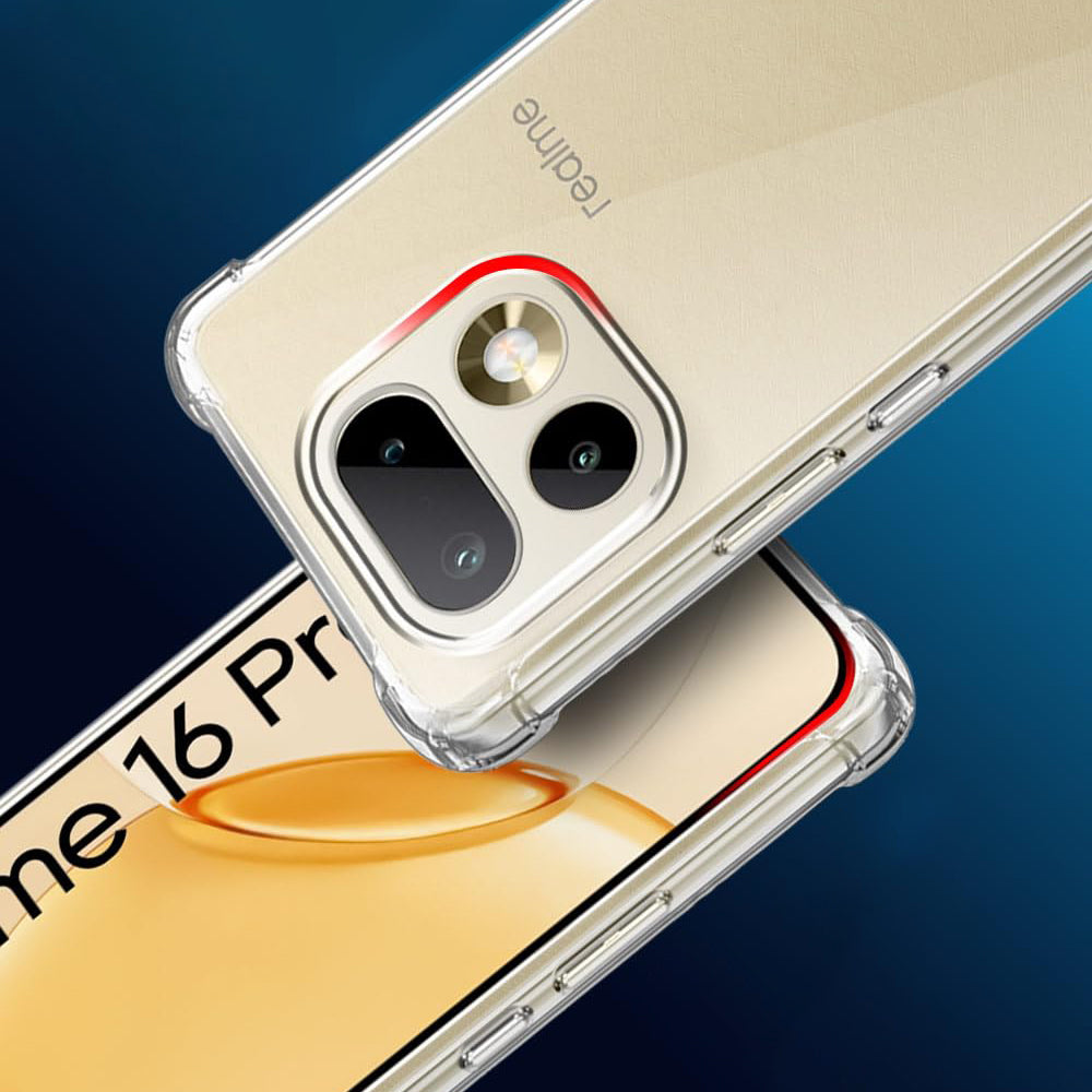 Pouzdro pro Realme 16 Pro, Techsuit, Shockproof Clear, Transparentní