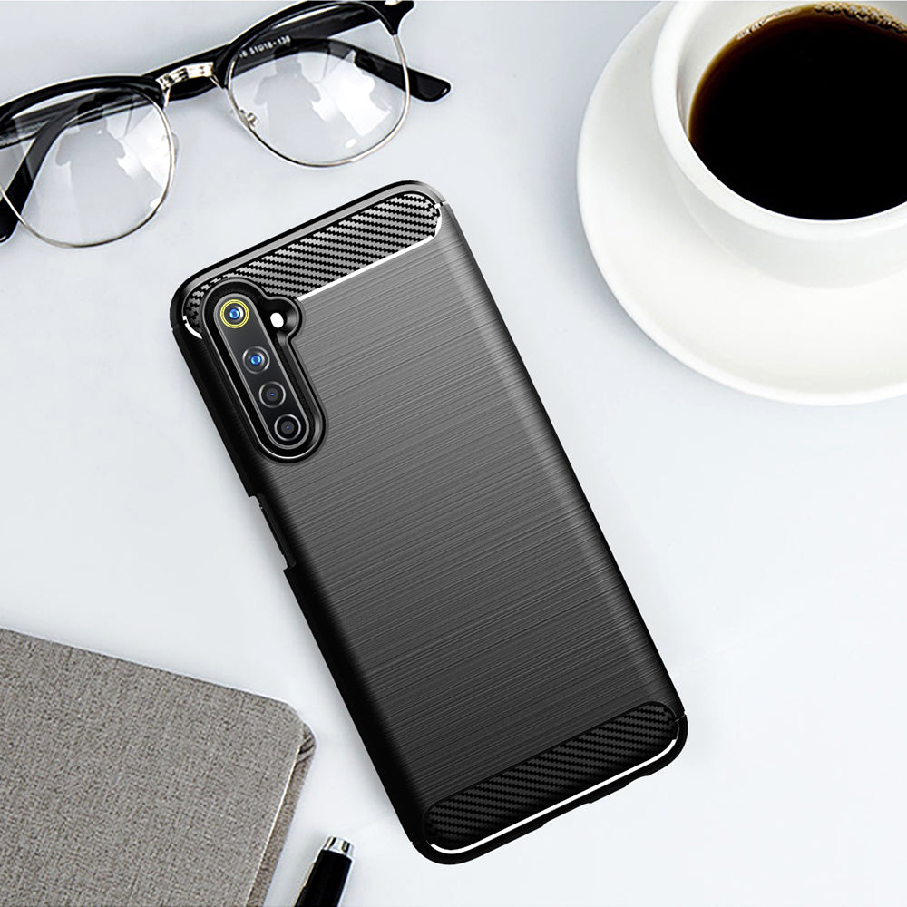Pouzdro pro Realme 6 Pro, Techsuit, Carbon, Černá