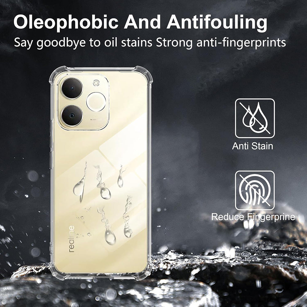 Case for Realme Note 70T, Techsuit, Shockproof Clear, Transparent