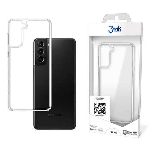 Pouzdro pro Samsung Galaxy S21 5G G991, 3MK, Armour, průhledné
