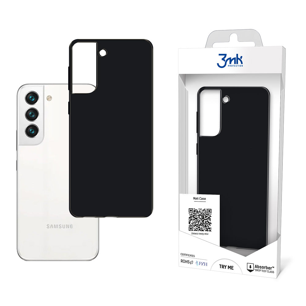 Pouzdro pro Samsung Galaxy S22 5G S901, 3MK, matné, černé