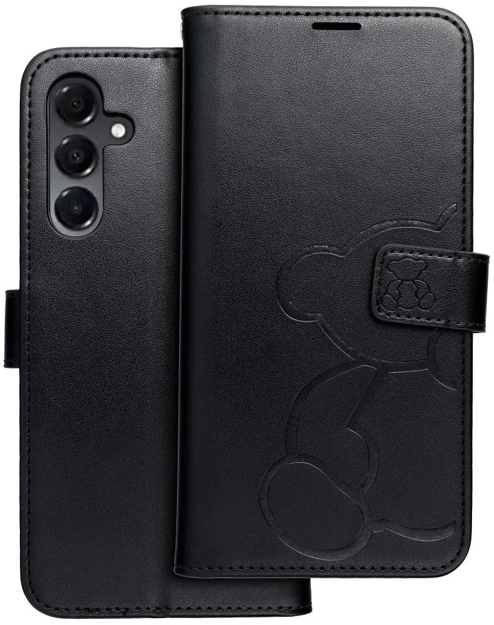 Pouzdro pro Samsung Galaxy A16 5G A166, OEM, MEZZO Teddy Bear, černé