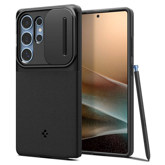 Pouzdro pro Samsung Galaxy S25 Ultra S938, Spigen, OPTIK ARMOR, Černá ACS08969