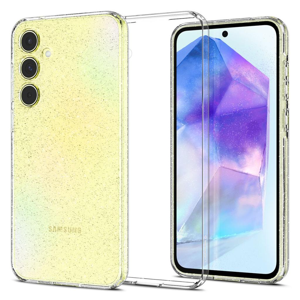 Pouzdro pro Samsung Galaxy A55 5G A556, Spigen, Liquid Crystal Glitter, průhledné ACS07538
