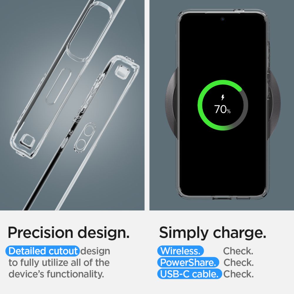 Pouzdro pro Samsung Galaxy S24 S921, Spigen, Liquid Crystal, Průhledné ACS07343