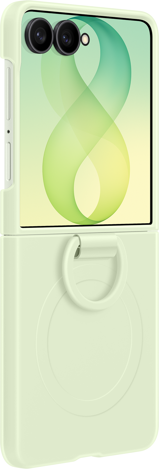 Pouzdro pro Samsung Galaxy Z Flip8 F776, silikonový magnetický kroužek, zelené EF-EF776CGEGWW