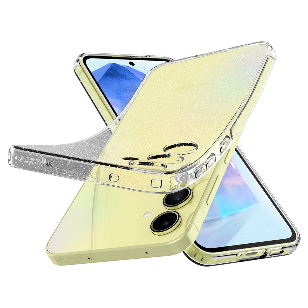 Pouzdro pro Samsung Galaxy A55 5G A556, Spigen, Liquid Crystal Glitter, průhledné ACS07538
