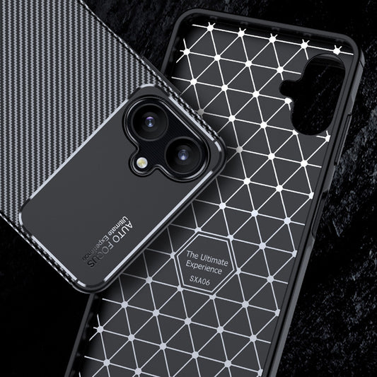 Pouzdro pro Samsung Galaxy A06 A065, Techsuit, CarbonFiber, Černé