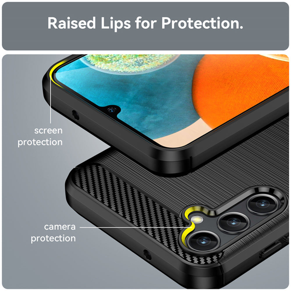 Pouzdro pro Samsung Galaxy A14 A145 / A14 5G A146, Techsuit, Carbon, Černé