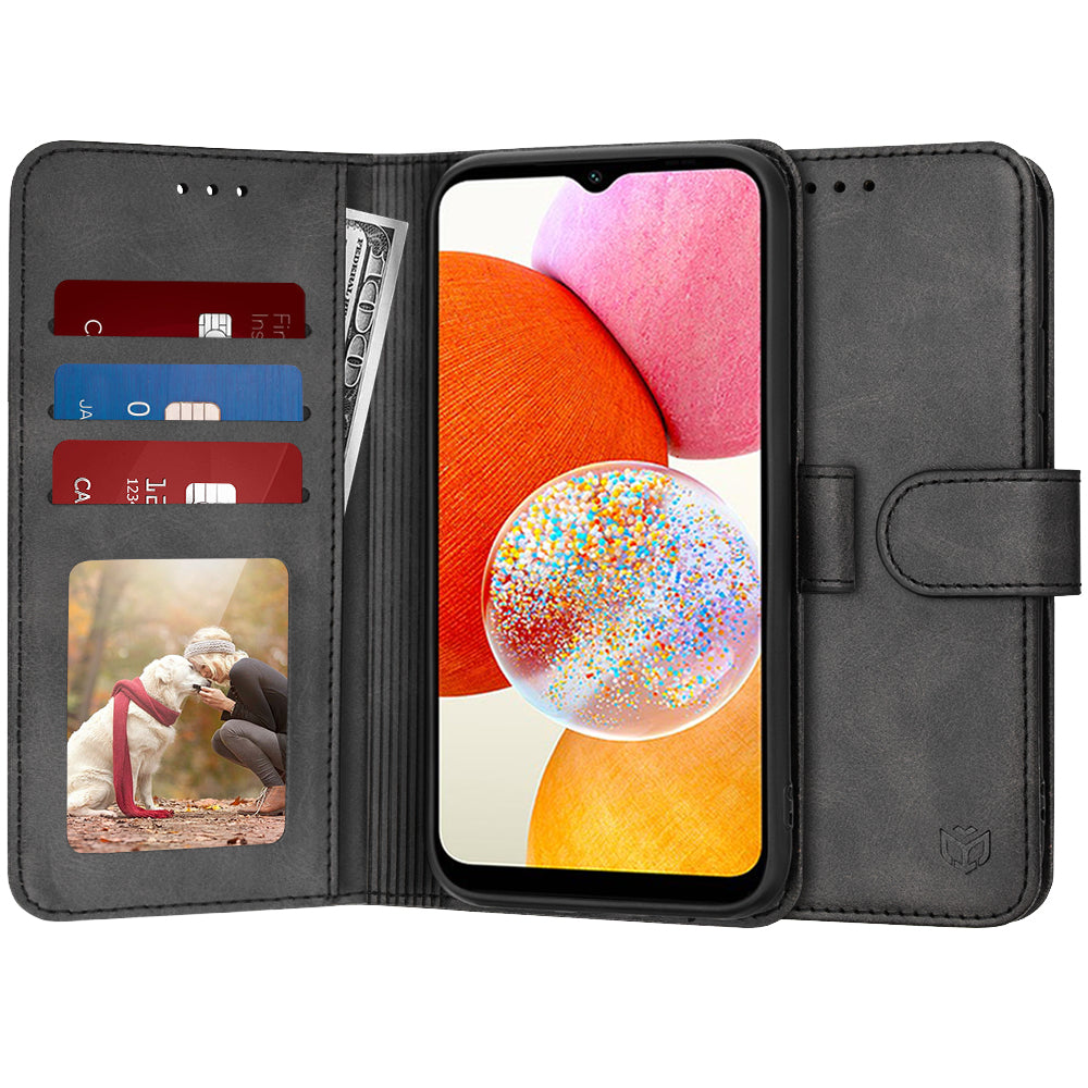 Pouzdro pro Samsung Galaxy A14 A145 / A14 5G A146, Techsuit, Diary Book, černé