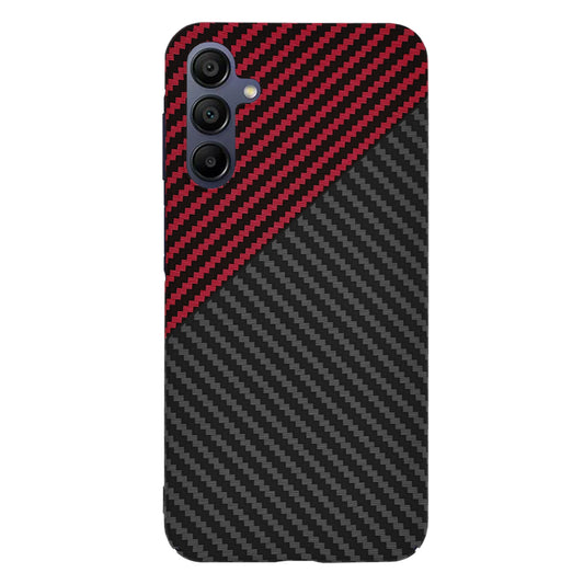 Pouzdro pro Samsung Galaxy A15 5G A156 / A15 A155, Techsuit, Carbonite FiberShell, Černo-červené