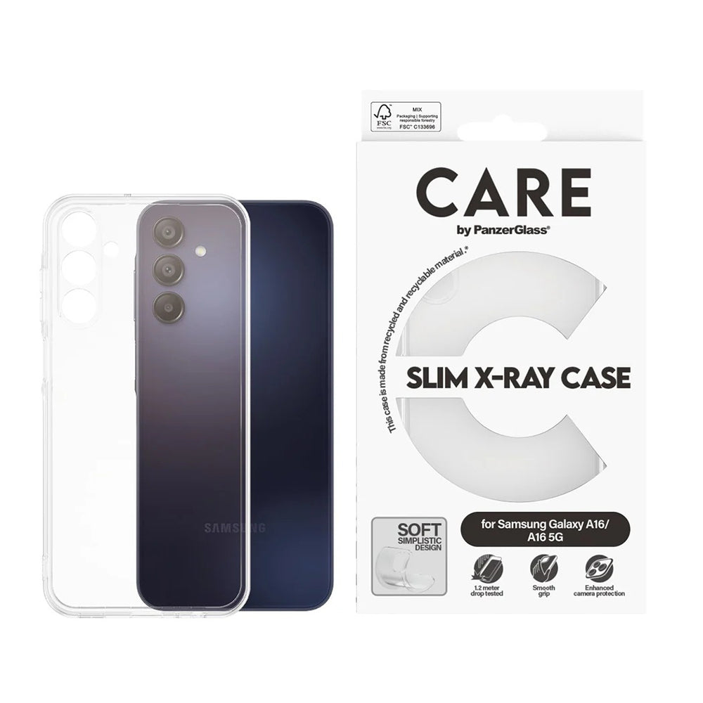 Pouzdro pro Samsung Galaxy A16 4G A165, PanzerGlass, Care Fashionable, Transparentní